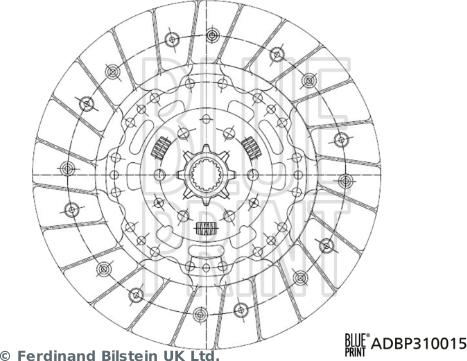 Blue Print ADBP310015 - Диск зчеплення autozip.com.ua