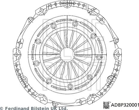 Blue Print ADBP320001 - Нажимной диск зчеплення autozip.com.ua