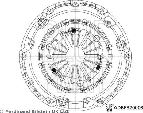 Blue Print ADBP320003 - Нажимной диск зчеплення autozip.com.ua