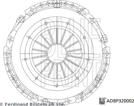 Blue Print ADBP320002 - Нажимной диск зчеплення autozip.com.ua