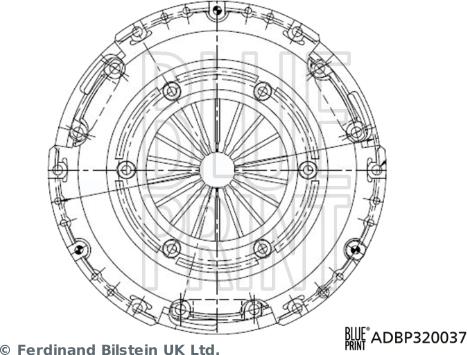 Blue Print ADBP320037 - Нажимной диск зчеплення autozip.com.ua