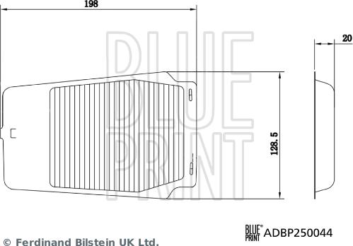 Blue Print ADBP250044 - Фільтр, повітря у внутрішній простір autozip.com.ua