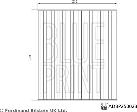 Blue Print ADBP250023 - Фільтр, повітря у внутрішній простір autozip.com.ua