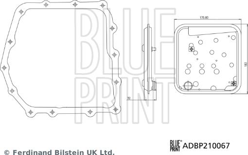 Blue Print ADBP210067 - Гідрофільтри, автоматична коробка передач autozip.com.ua
