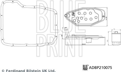 Blue Print ADBP210075 - Гідрофільтри, автоматична коробка передач autozip.com.ua