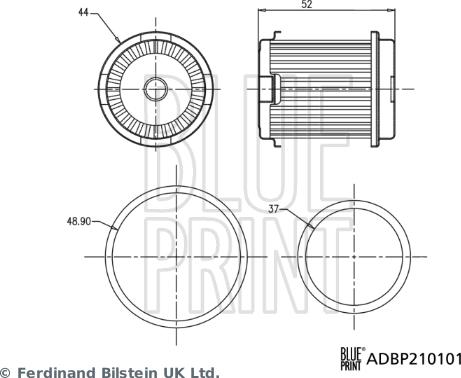 Blue Print ADBP210101 - Гідрофільтри, автоматична коробка передач autozip.com.ua