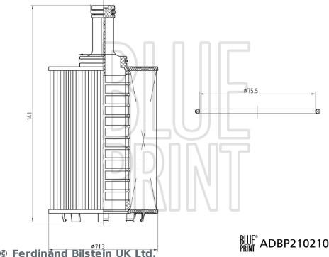 Blue Print ADBP210210 - Масляний фільтр autozip.com.ua