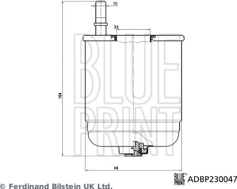 Blue Print ADBP230047 - Паливний фільтр autozip.com.ua
