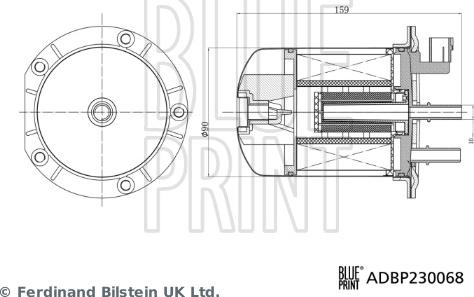 Blue Print ADBP230068 - Паливний фільтр autozip.com.ua