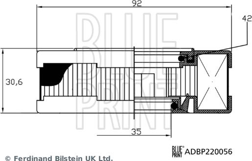 Blue Print ADBP220056 - Фільтр, система вентиляції картера autozip.com.ua