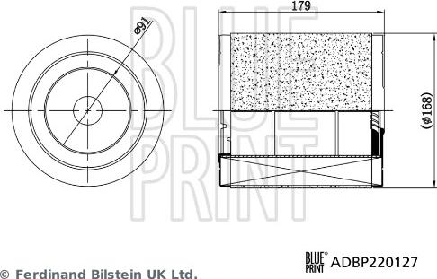 Blue Print ADBP220127 - Повітряний фільтр autozip.com.ua