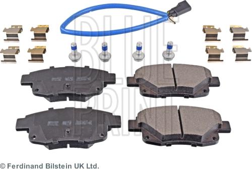 Blue Print ADF124221 - Гальмівні колодки, дискові гальма autozip.com.ua