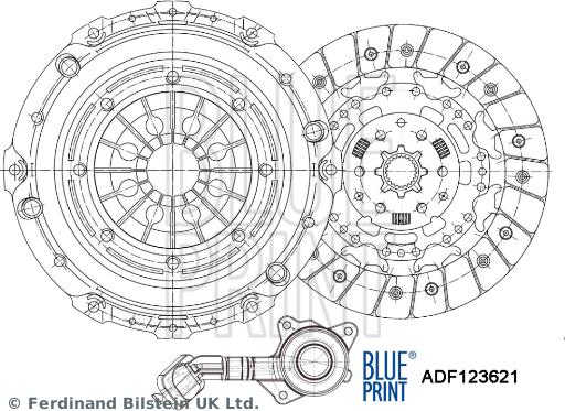 Blue Print ADF123621 - Комплект зчеплення autozip.com.ua