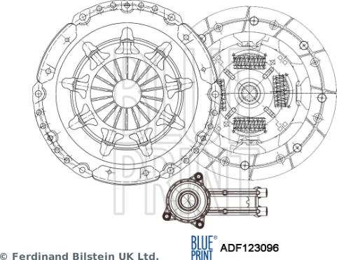 Blue Print ADF123096 - Комплект зчеплення autozip.com.ua