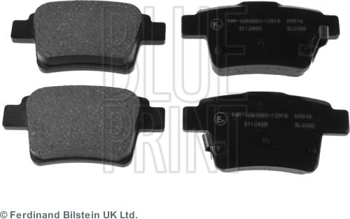 Blue Print ADG042120 - Гальмівні колодки, дискові гальма autozip.com.ua