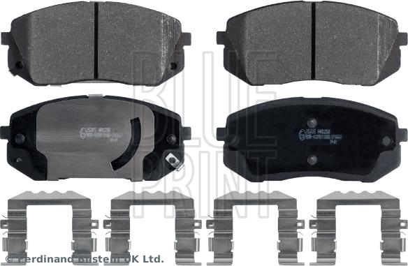 Blue Print ADG042179 - Гальмівні колодки, дискові гальма autozip.com.ua