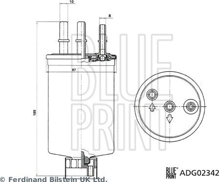 Blue Print ADG02342 - Паливний фільтр autozip.com.ua