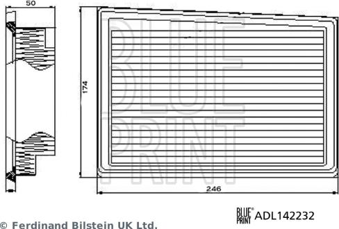 Blue Print ADL142232 - Повітряний фільтр autozip.com.ua