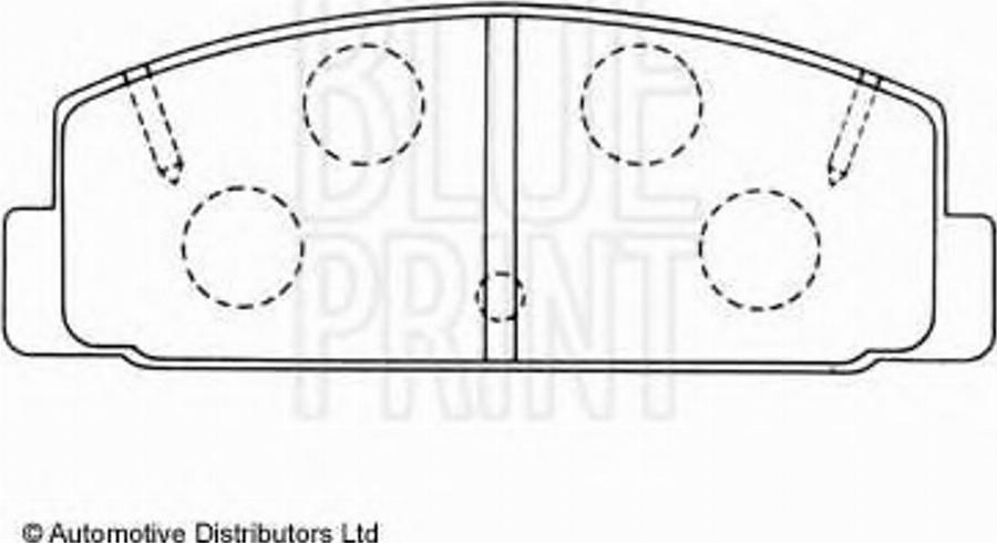 Blue Print ADM54214 - Гальмівні колодки, дискові гальма autozip.com.ua