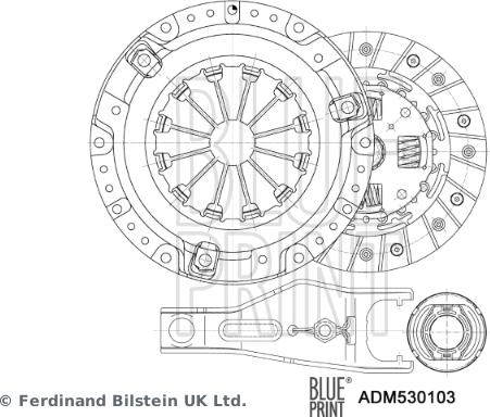 Blue Print ADM530103 - Комплект зчеплення autozip.com.ua