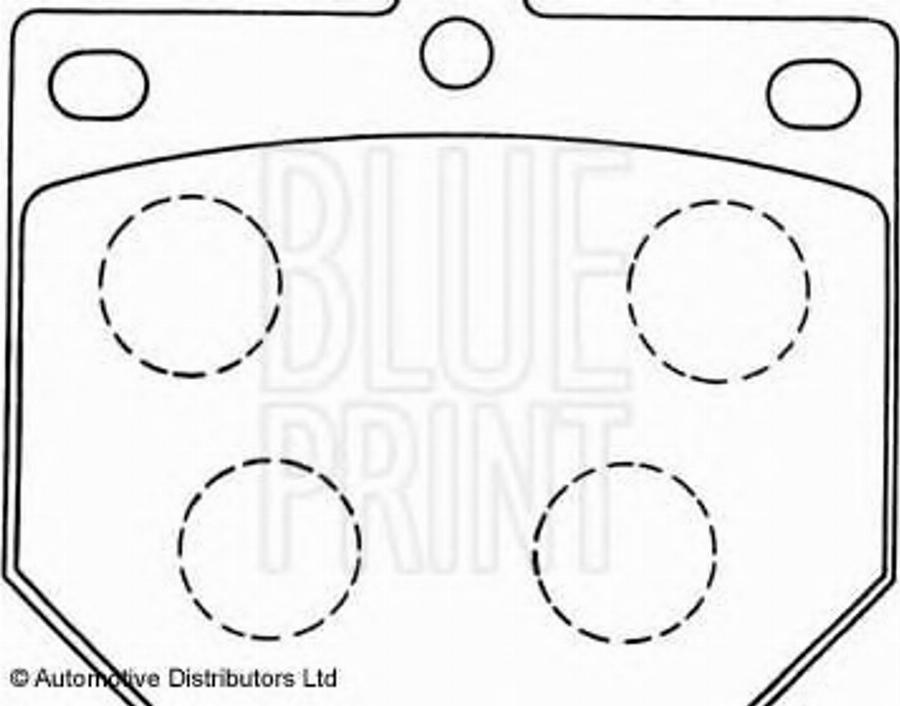 Blue Print ADN14205 - Гальмівні колодки, дискові гальма autozip.com.ua