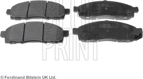 Blue Print ADN142161 - Гальмівні колодки, дискові гальма autozip.com.ua