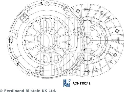 Blue Print ADN130249 - Комплект зчеплення autozip.com.ua