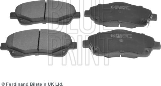 Blue Print ADT342141 - Гальмівні колодки, дискові гальма autozip.com.ua