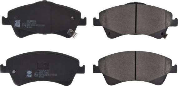 Blue Print ADT342174 - Гальмівні колодки, дискові гальма autozip.com.ua