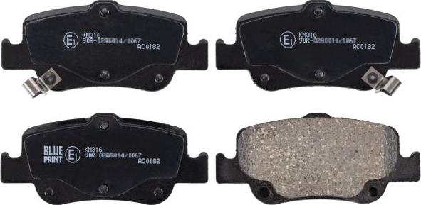 Blue Print ADT342173 - Гальмівні колодки, дискові гальма autozip.com.ua
