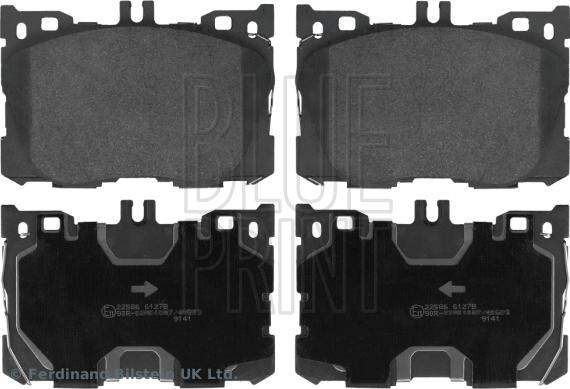 Blue Print ADU174241 - Гальмівні колодки, дискові гальма autozip.com.ua