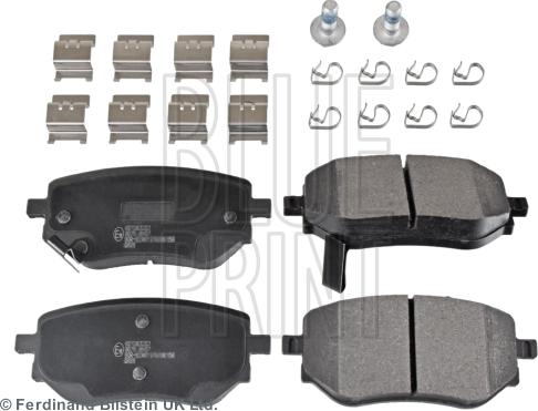 Blue Print ADU174242 - Гальмівні колодки, дискові гальма autozip.com.ua