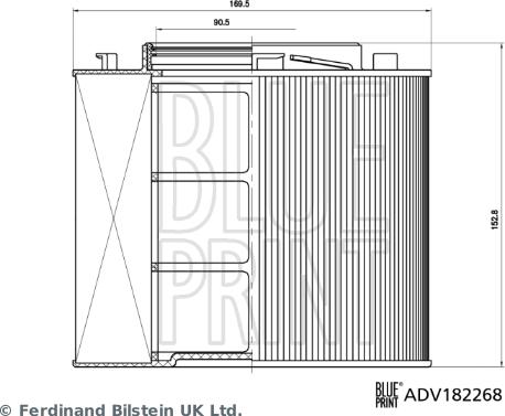 Blue Print ADV182268 - Повітряний фільтр autozip.com.ua