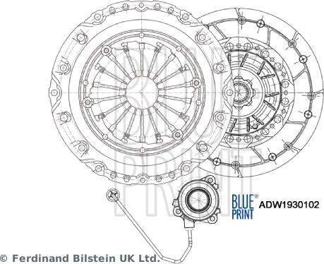 Blue Print ADW1930102 - Комплект зчеплення autozip.com.ua
