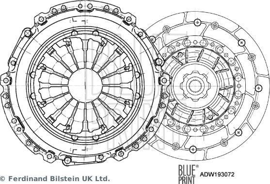 Blue Print ADW193072 - Комплект зчеплення autozip.com.ua