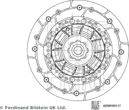 Blue Print ADW193117 - Диск зчеплення autozip.com.ua