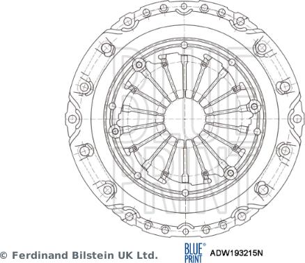 Blue Print ADW193215N - Нажимной диск зчеплення autozip.com.ua