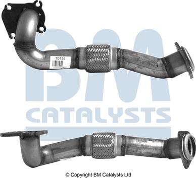 BM Catalysts BM70151 - Труба вихлопного газу autozip.com.ua
