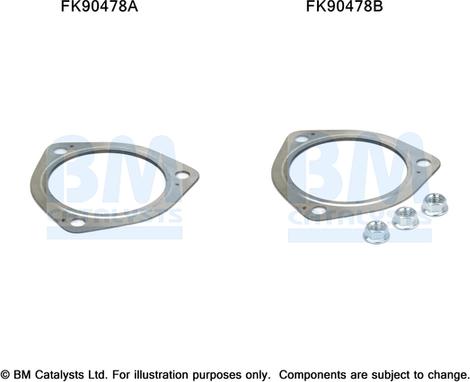 BM Catalysts FK90478 - Монтажний комплект, каталізатор autozip.com.ua