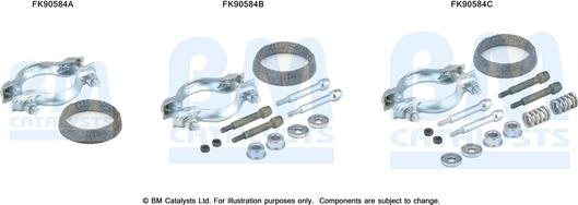 BM Catalysts FK90584 - Монтажний комплект, каталізатор autozip.com.ua