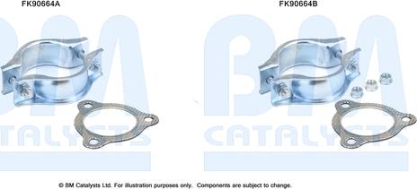 BM Catalysts FK90664 - Монтажний комплект, каталізатор autozip.com.ua