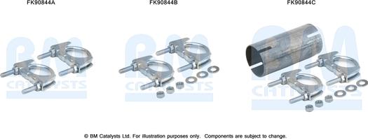 BM Catalysts FK90844 - Монтажний комплект, каталізатор autozip.com.ua
