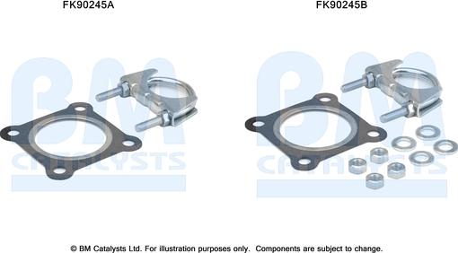 BM Catalysts FK90245 - Монтажний комплект, каталізатор autozip.com.ua