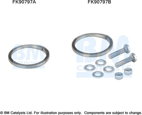 BM Catalysts FK90797 - Монтажний комплект, каталізатор autozip.com.ua