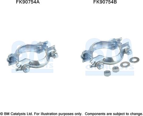 BM Catalysts FK90754 - Монтажний комплект, каталізатор autozip.com.ua