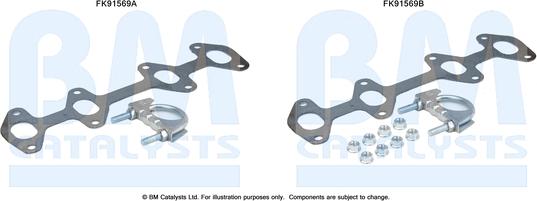 BM Catalysts FK91569 - Монтажний комплект, каталізатор autozip.com.ua