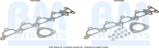 BM Catalysts FK91500 - Монтажний комплект, каталізатор autozip.com.ua