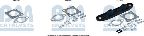 BM Catalysts FK91518 - Монтажний комплект, каталізатор autozip.com.ua