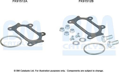 BM Catalysts FK91512 - Монтажний комплект, каталізатор autozip.com.ua