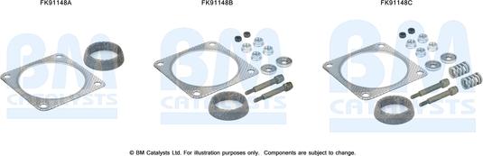 BM Catalysts FK91148 - Монтажний комплект, каталізатор autozip.com.ua